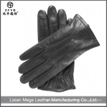 Men's Wool Lined Touch screen Leather Gloves